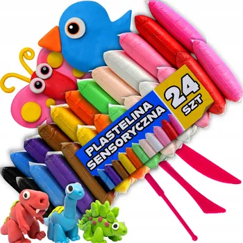 Modelovací hmota 24X MAGICKÁ POLYMEROVÁ PLASTELÍNA MODELÍNA SENSO PĚNOVÁ PLASTELÍNA PĚNOVÁ