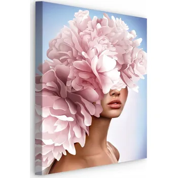 Obraz Abstraktní obraz PORTRET Žena Květiny 20x30