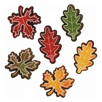 Listy z filcu s lepíkem 5 cm, 6 ks