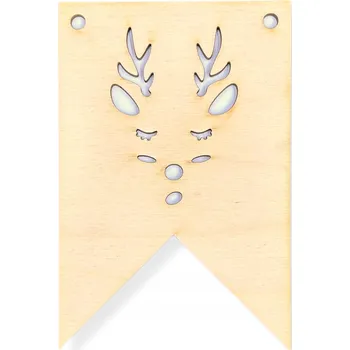 DŘEVĚNÁ VLAJKA GIRLANDA PŘÍVĚSEK SOB JELÍNEK