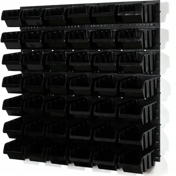 Obraz Dílenská nástěnná deska na nářadí 80 x 80 cm + 42 boxů