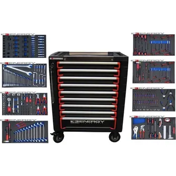 Nářadí pro automobil Pojízdná montážní skříň s nářadím 288ks ENERGY NE00200K