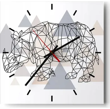 Hodiny Velké nástěnné hodiny 40x40 Abstrakce Skleněné tiché hodiny