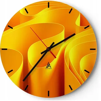Hodiny Nástěnné hodiny do kuchyně 30x30 3D Skleněné hodiny do obýváku Loft Tiché