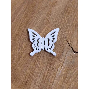 umělá květina Dřevěná dekorace motýl barva bílá