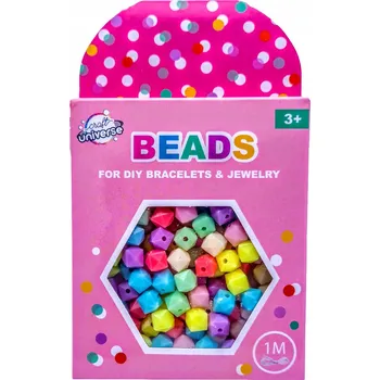 Dětské navlékací korálky SADA KORÁLKŮ PRO VÝROBU NÁRAMKŮ - BRUSKY