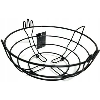 Kovový košík černý na ovoce mísa podnos