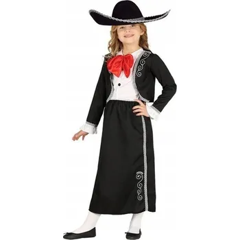 Karnevalový kostým KOSTÝM MARIACHI ŠPANĚLSKÁ HUDEBNÍKKA ČERNÁ 116