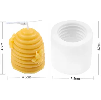 Výroba svíčky Silikonová forma na výrobu svíček - úl, domeček s včelami