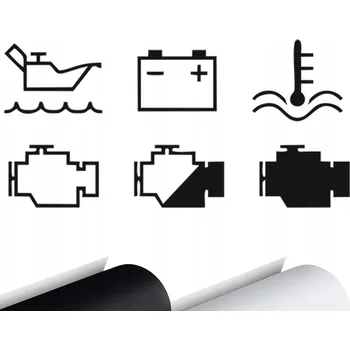 Samolepicí dekorace na vozidlo NÁLEPKA na auto – Kontrolky, ikony – CAR ICONS Check 30x3,5 cm