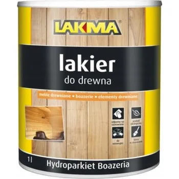 Lak na dřevo Lakma Lak na dřevo na obložení odolný proti oděru bezbarvý polomatný 1L