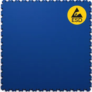 Venkovní dlažba Modrá plastová (PVC) zátěžová dlažba Fortelock XL ESD (hadí kůže) - délka 65,3 cm, šířka 65,3 cm, výška 0,4 cm