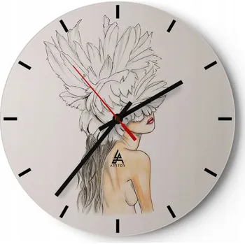 Hodiny Nástěnné hodiny do kuchyně 30x30 Abstrakce Skleněné hodiny do obýváku Tiché