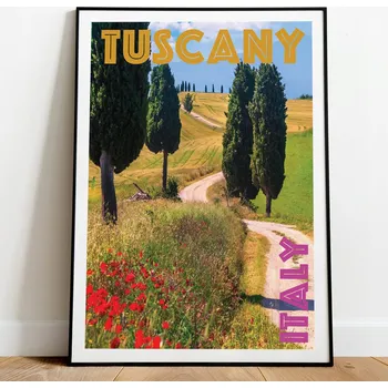 Obraz Plakát TOSKÁNSKO - ITÁLIE bez rámu 50 x 70 cm