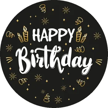 Party dekorace Dekorativní narozeninové štítky HAPPY BIRTHDAY, dekorace 5 cm, 60 ks