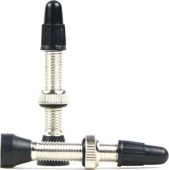 Duše na kolo Ventilek bezdušový HAVEN mosazný 34mm stříbrný 2ks