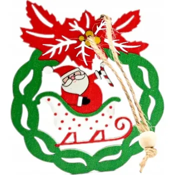 Vánoční dekorace DŘEVĚNÁ VÁNOČNÍ KOULE DŘEVĚNÁ ZÁVĚSNÁ OZDOBA NA STROMEČEK DEKORACE DO DOMÁCNOSTI