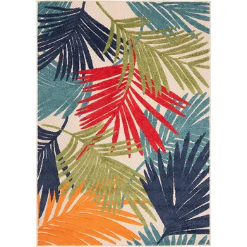 Koberec KOBEREC Patio 120x170 Terasa Provazkový Vzor Listy v18