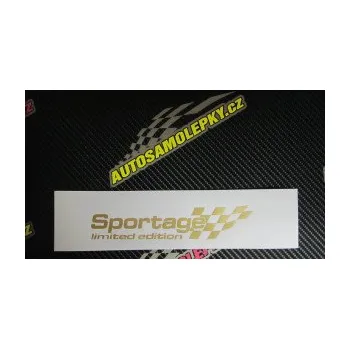 Polep vozidla SAMOLEPKA Sportage limited edition pravá (10 - červená) NA AUTO, NÁLEPKA, FÓLIE, POLEP, TUNING, VLASTNÍ TEXT, TISK, AUTOSAMOLEPKY.cz, POLEPY, OBRÁZEK, LOGO, SAMOLEPKY