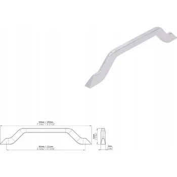 Nábytkové kování Nábytková úchytka SIRO 2471-186ZN1 chrom lesklý