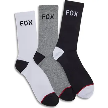 Cyklistické návleky Ponožky - FOX Crew Sock 3 Pack 2024 - Misc S/M