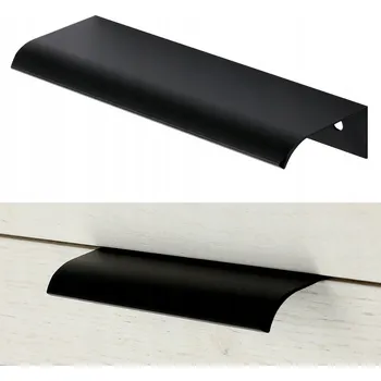 Nábytkové kování NÁBYTKOVÁ ÚCHYTKA HRANOVÝ ČERNÝ 160MM ÚCHYT NA NÁBYTEK ÚCHYT NA ZÁSUVKY