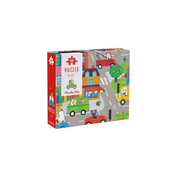 Puzzle MOULIN ROTY Puzzle s lupou Ve městě - 48 pcs