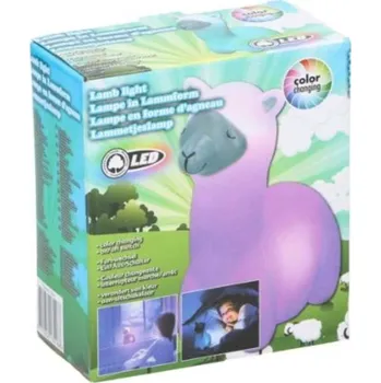 Dětské svítidlo Noční lampa do dětského pokoje, lama ovečka, mění barvy, na baterie, bílá