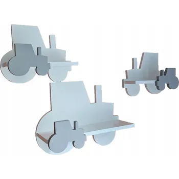 police Police Traktory sada 3 ks zemědělské traktůrky do dětského pokoje šedé