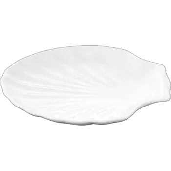 Talíř Servírovací talíř na chuťovky Mušle z bílého porcelánu Wilmax 25,5 cm