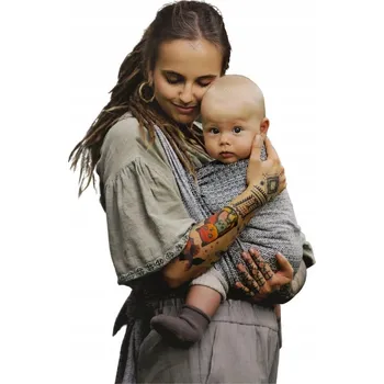 Šátek na nošení dítěte Šátek na nošení dětí tkaný Little Frog Velikost M