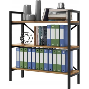 Knihovna Regál na šanony a knihy LOFT dub D3 80 cm