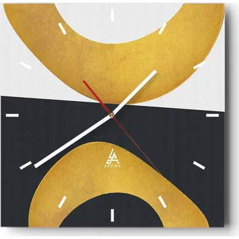 Hodiny Velké nástěnné hodiny 40x40 Abstrakce Skleněné tiché hodiny