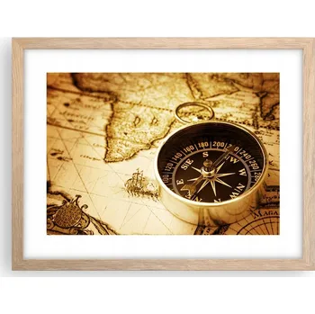 Obraz Obraz plakát v rámu světlý dub do obývacího pokoje 40x30 cestování foto na zeď