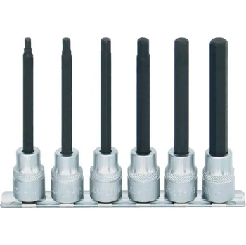 Bit Sada bitů šroubovací nástrčné prodloužené 3/8" - šestihran 4-10 x 100mm 6.dílná sada