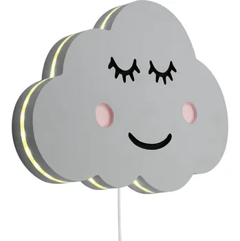 Lampička Noční lampa LED Wood šedá