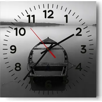 Hodiny Nástěnné hodiny do obýváku 40x40 Krajina Bezhluczne Skleněné hodiny Tiché