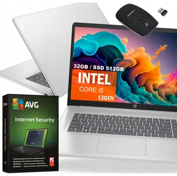 Notebook Notebook HP do domácnosti FHD 17.3 palců 17,3" Intel Core i5 32 GB / 512 GB stříbrný