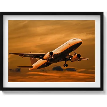 Obraz Dekorativní nástěnný obraz v černém rámu do obýváku Cesta do neznáma 80x60 cm