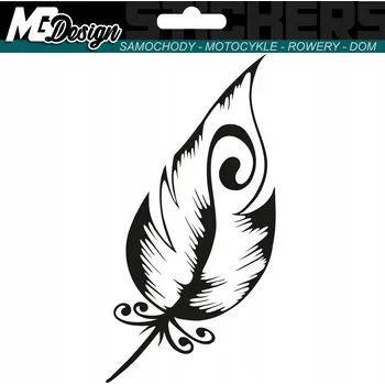 Samolepicí dekorace na vozidlo SAMOLEPKA na auto PEŘÍ PEŘÍČKO 9x18 cm