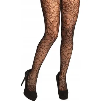 Dámské punčochy Punčocháče s bílými pavučinami Halloween