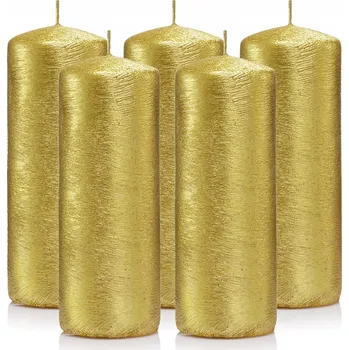 Svíčka Tradiční parafínová svíčka bez vůně Drobo 5 ks