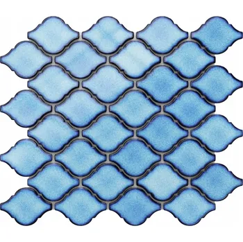 Obklad Keramická mozaika Szklane Mozaiki 28,2 x 27,5 cm, odstíny modré