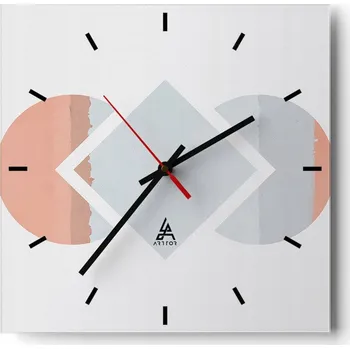 Hodiny Velké nástěnné hodiny 40x40 Abstrakce Skleněné tiché hodiny