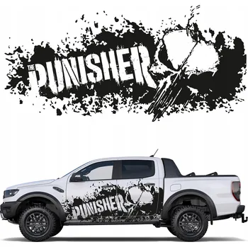 Samolepicí dekorace na vozidlo SAMOLEPKA NA AUTO PUNISHER LEBKA 94x195 cm