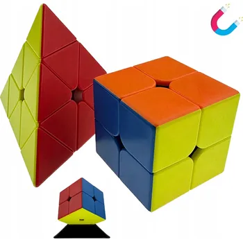 Hlavolam MAGNETICKÁ KOSTKA SADA 2x2 Pyramida Pyraminx