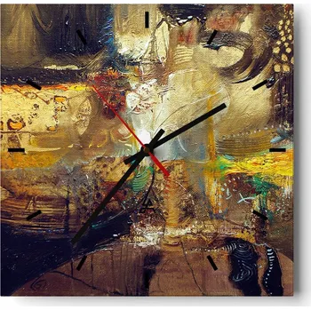 Hodiny Velké nástěnné hodiny 40x40 Abstrakce Skleněné tiché hodiny