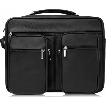 Abruzzo taška na dokumenty z přírodní kůže bez vzoru