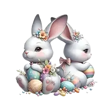 Nažehlovací obrázek - dva zajdové (9,0 x 9,0 cm)