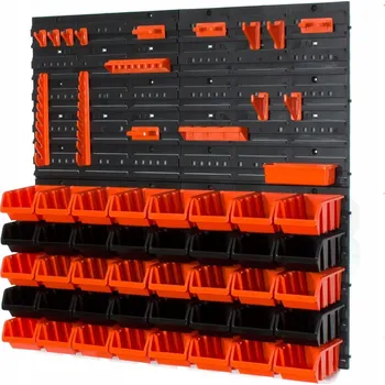 Obraz Dílenská stěna na nářadí 80x80 cm + 40 boxů